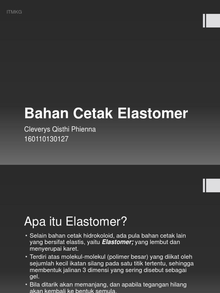 bahan cetak elastomer